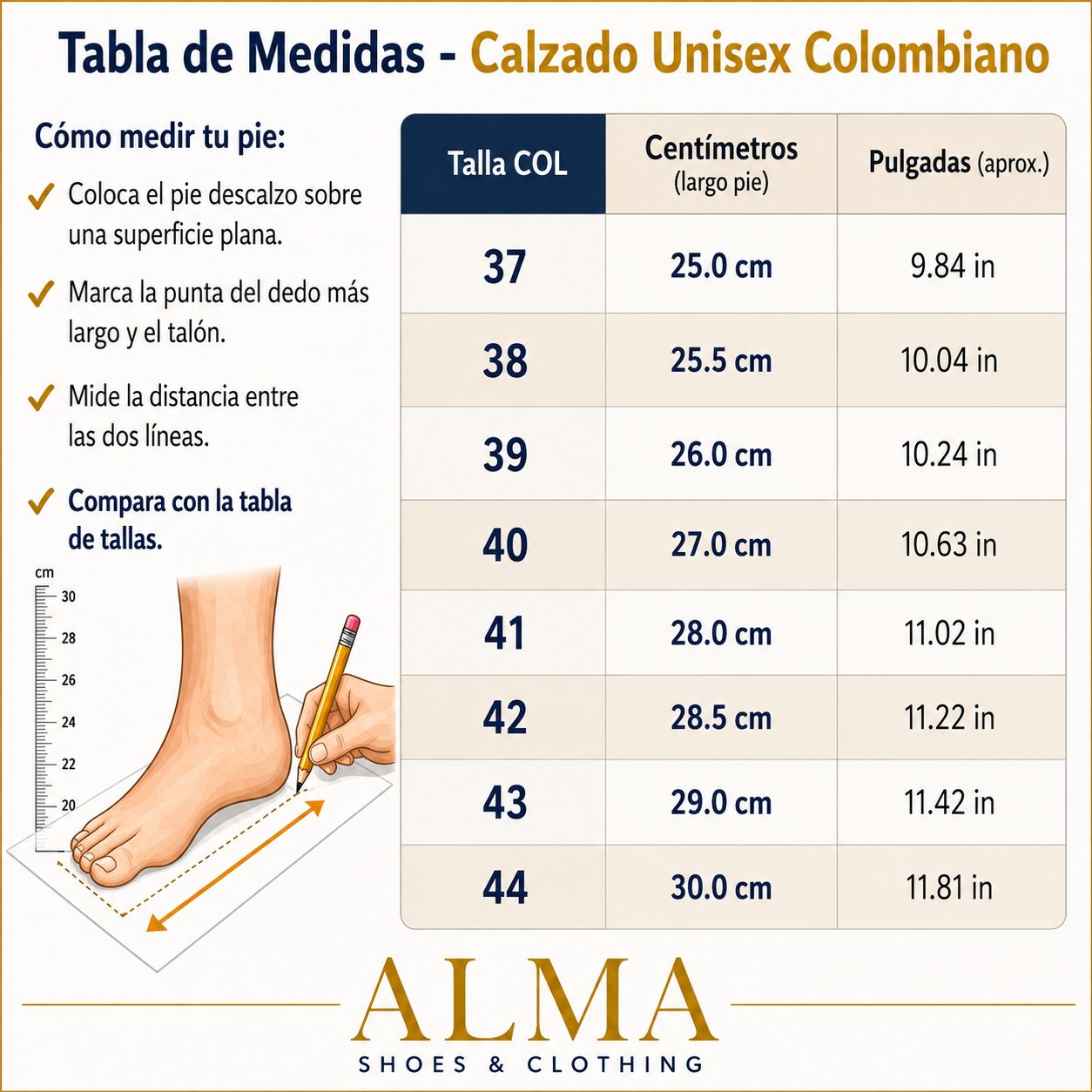 Guia Tallas Hombre